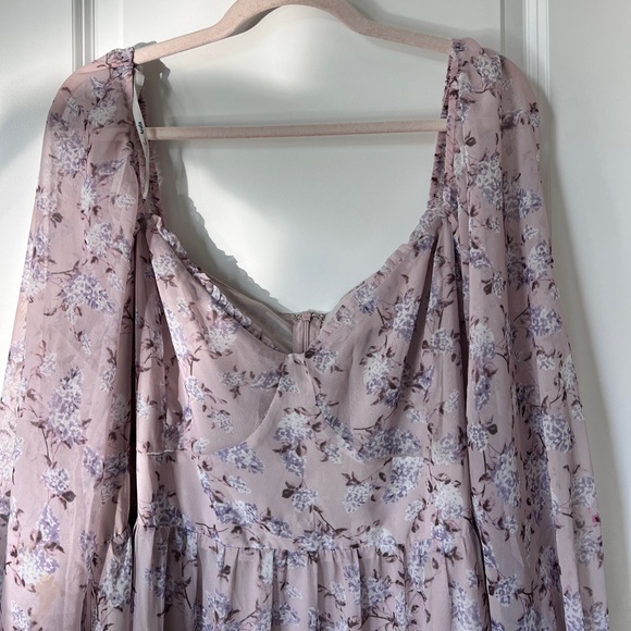 Arula Purple Floral Tiered Maxi Dress Size X - Picture 4 of 8